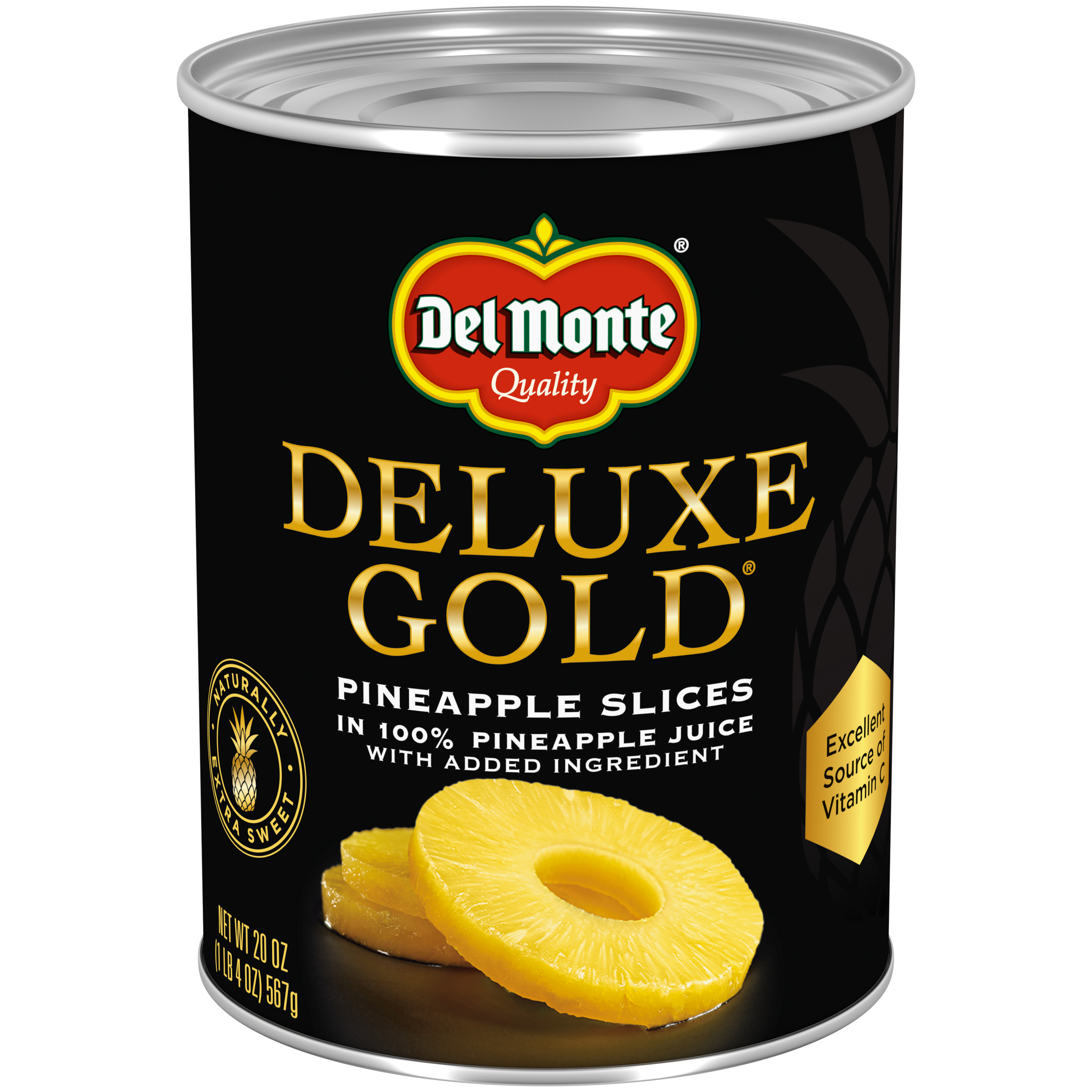 Deluxe Gold® Pineapple Slices in 100% Pineapple Juice | Del Monte®